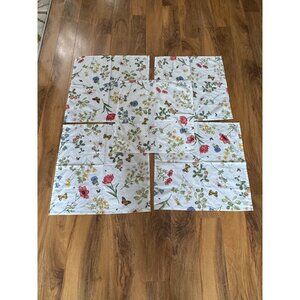 Park Design Wildflower Print Cotton Napkin Set  Of 5 NWOT